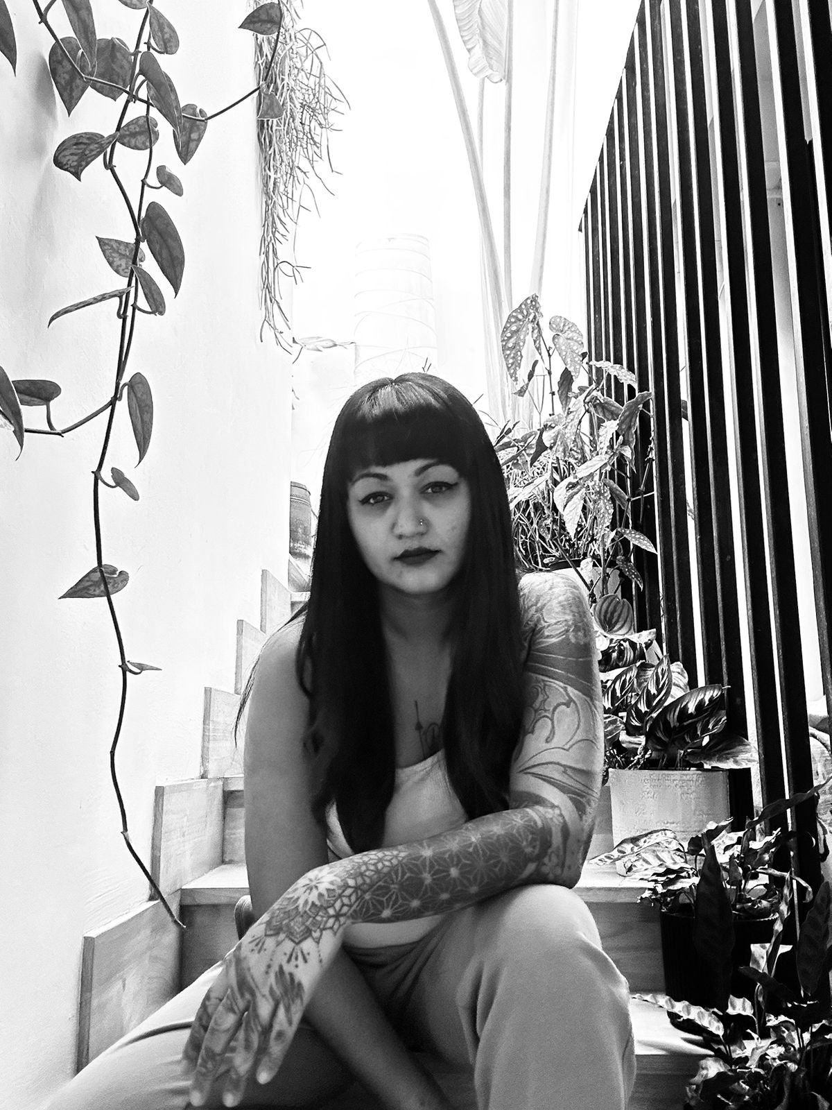 Black and white portrait of Tamar Shaw